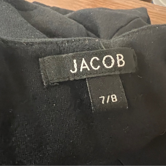 JACOB Black Halter Fit & Flare Midi Dress Sz 7/8 - Picture 6 of 7